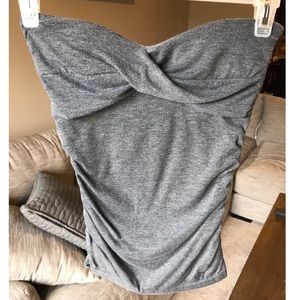 Gray Strapless Bra Top